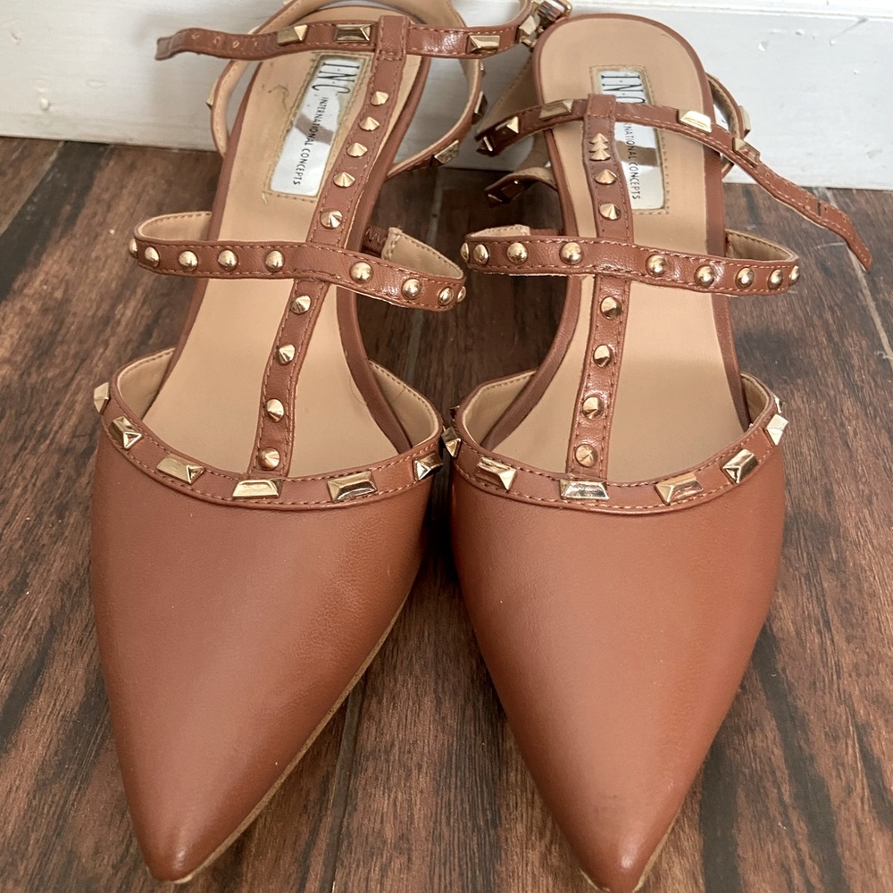 Brown Leather INC Pumps.  In great condition.